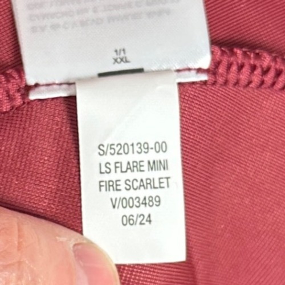 Old Navy Red Velvet Square Neck Long Sleeve Dress Womens Size XXL NEW Velour NWT - Picture 9 of 16